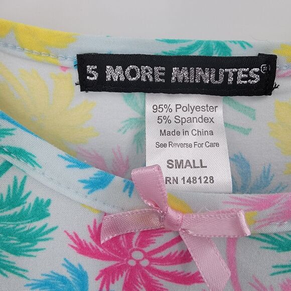 5 More Minutes Night Gown Womens Small Palm Tree Print Soft Tank Sleep Dress - Picture 7 of 10